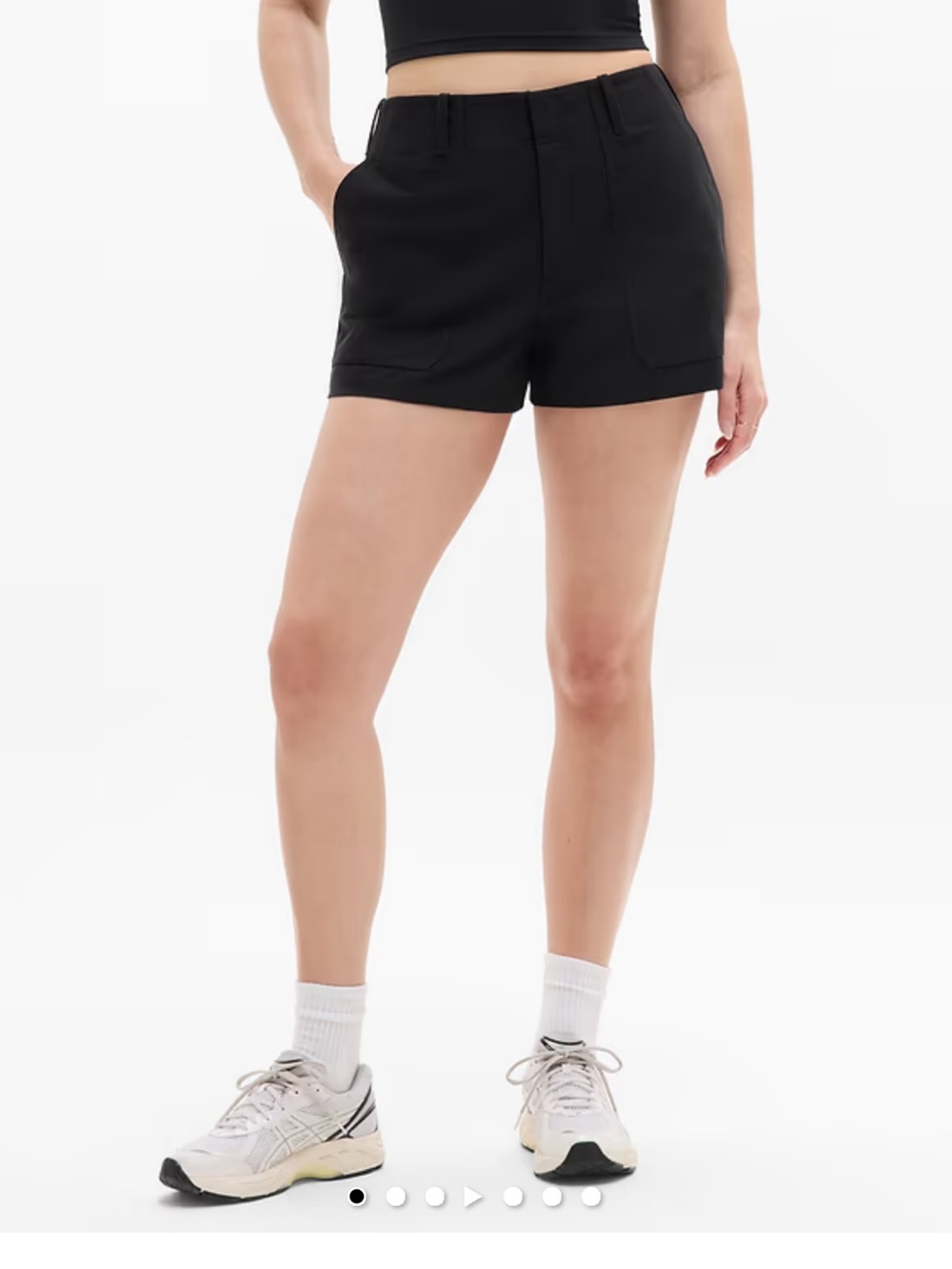 Athleta Black High-Waist Tailored Shorts
